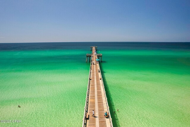 17620 Front Beach Rd Unit 4U, Panama City Beach, FL 32413 - dock area featuring a water view