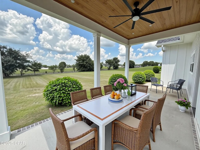 3391 Grey Oak Way, Marianna, FL 32446 - view of patio with ceiling fan and outdoor dining area
