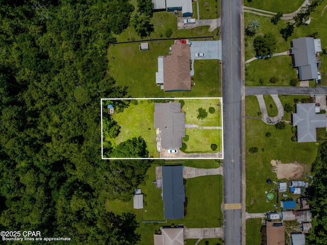 1016 Morgan Ave, Chattahoochee, FL 32324 - aerial view of property and surrounding area featuring property boundaries highlighted