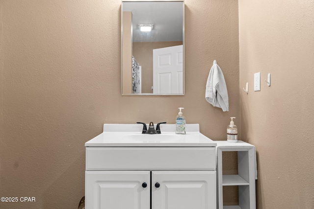 3483 Kynesville Rd, Marianna, FL 32448 - bathroom with vanity and a textured wall