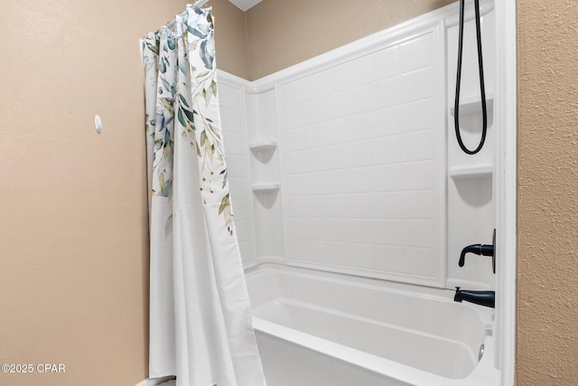 3483 Kynesville Rd, Marianna, FL 32448 - bathroom with a textured wall and shower / bath combo