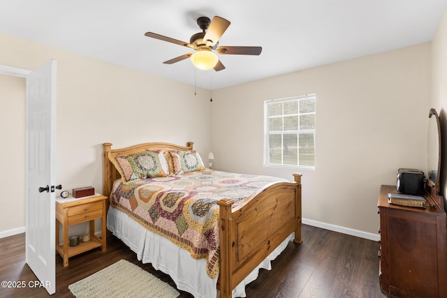 3483 Kynesville Rd, Marianna, FL 32448 - bedroom with dark wood-type flooring and ceiling fan
