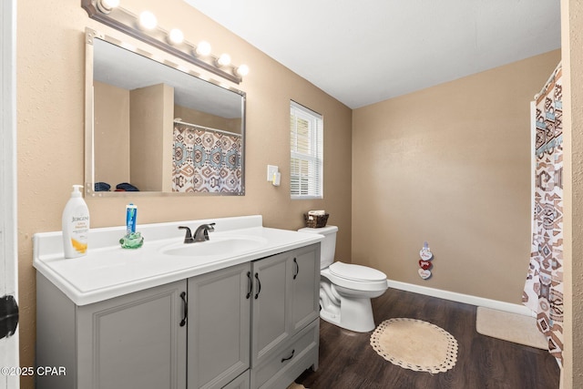 3483 Kynesville Rd, Marianna, FL 32448 - bathroom featuring vanity, wood finished floors, and a shower with curtain