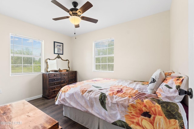 3483 Kynesville Rd, Marianna, FL 32448 - bedroom featuring dark wood-style floors and a ceiling fan