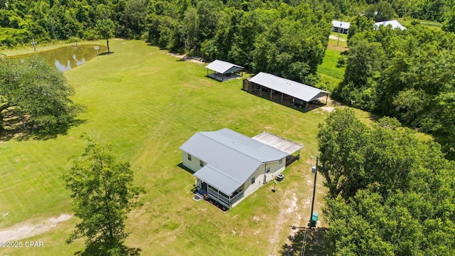 3483 Kynesville Rd, Marianna, FL 32448 - view from above of property with a large body of water