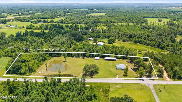 3483 Kynesville Rd, Marianna, FL 32448 - aerial view of property and surrounding area featuring property parcel outlined