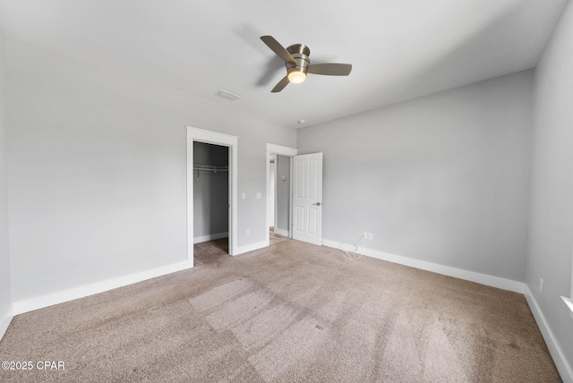 3033 Osprey Cir, Panama City, FL 32405 - unfurnished bedroom featuring carpet flooring, a closet, and a ceiling fan