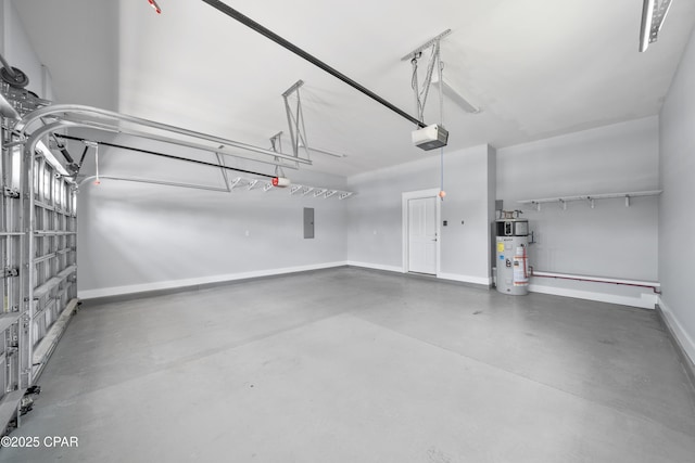 3033 Osprey Cir, Panama City, FL 32405 - garage featuring hybrid water heater, a garage door opener, and electric panel