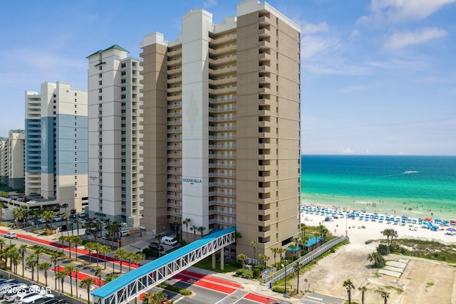 10625 Front Beach Rd Unit 1902, Panama City Beach, FL 32407 - view of property with uncovered parking and view of water and beach