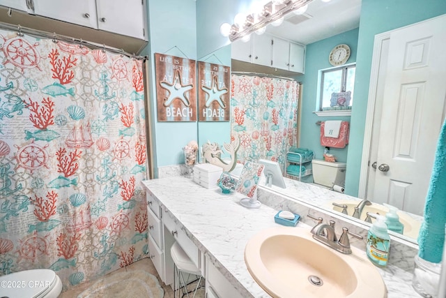101 Gulf Loop, Panama City Beach, FL 32408 - full bathroom featuring vanity, tile patterned floors, and a shower with curtain