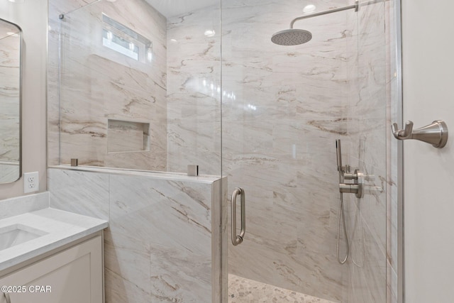 902 Captain Way, Panama City, FL 32404 - bathroom with a marble finish shower and vanity