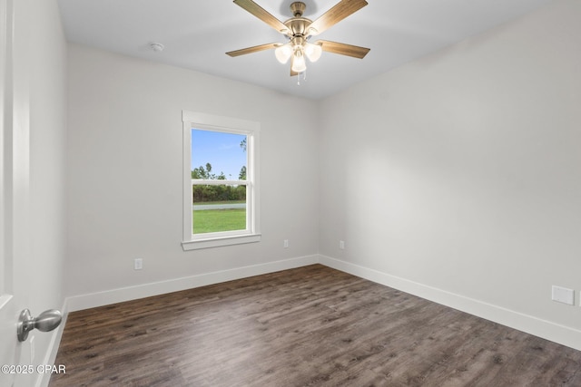 902 Captain Way, Panama City, FL 32404 - empty room featuring wood finished floors, ceiling fan, and a smoke detector