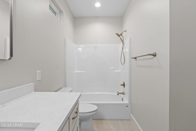 902 Captain Way, Panama City, FL 32404 - bathroom with vanity, bathtub / shower combination, and recessed lighting
