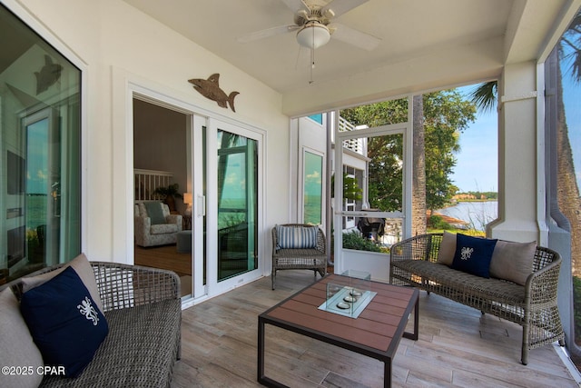 961 Northshore Dr Unit Sandestin, Miramar Beach, FL 32550 - sunroom / solarium with a ceiling fan, plenty of natural light, and outdoor lounge area