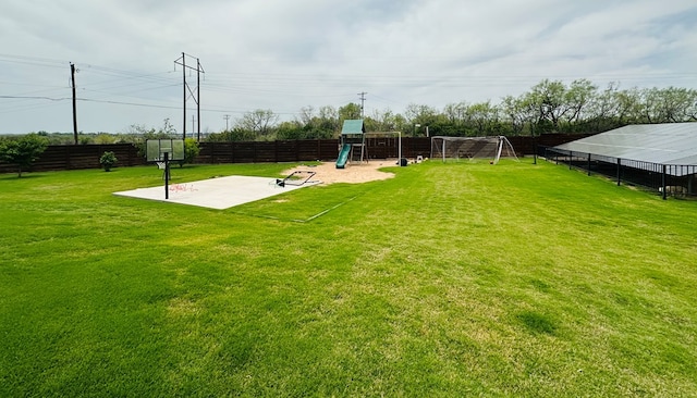 1733 Overhill Dr, San Angelo, TX 76904 - view of yard featuring a playground and an area for sports