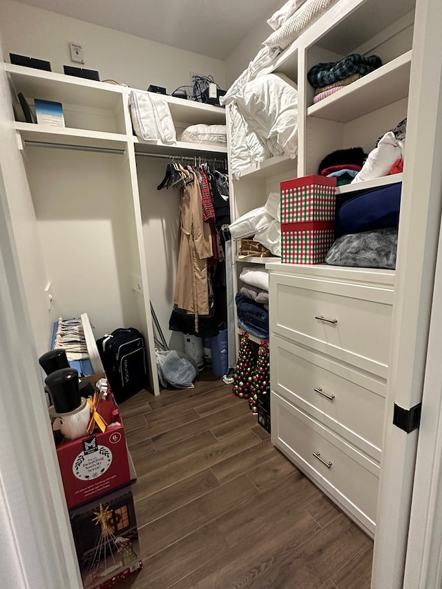 1733 Overhill Dr, San Angelo, TX 76904 - spacious closet featuring dark wood-style flooring