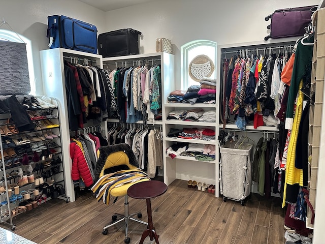 1733 Overhill Dr, San Angelo, TX 76904 - spacious closet with wood finished floors