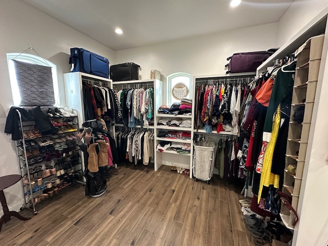 1733 Overhill Dr, San Angelo, TX 76904 - walk in closet with wood finished floors