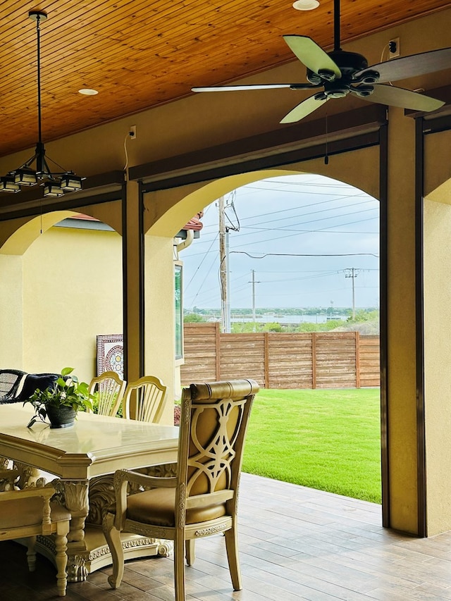 1733 Overhill Dr, San Angelo, TX 76904 - view of patio / terrace with a ceiling fan and a wooden deck