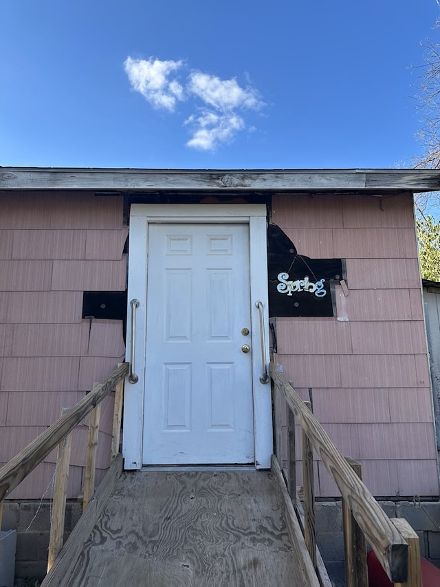 view of doorway to property