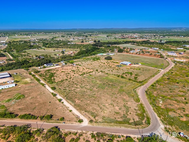 bird's eye view featuring a rural view