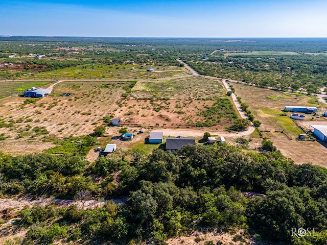 bird's eye view with a rural view