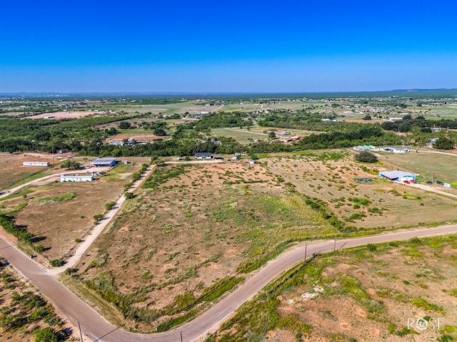 aerial view with a rural view