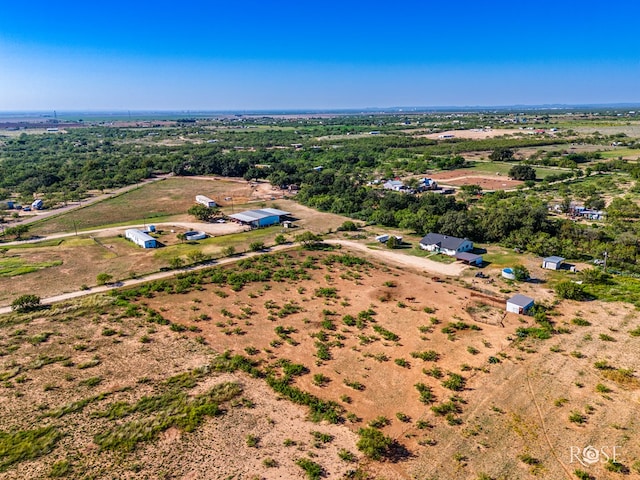 aerial view with a rural view