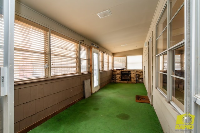 2720 Tanglewood Dr, San Angelo, TX 76904 - unfurnished sunroom with vaulted ceiling and plenty of natural light