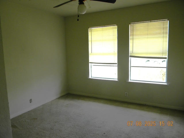 1611 N Magdalen St, San Angelo, TX 76901 - carpeted spare room with a ceiling fan and plenty of natural light