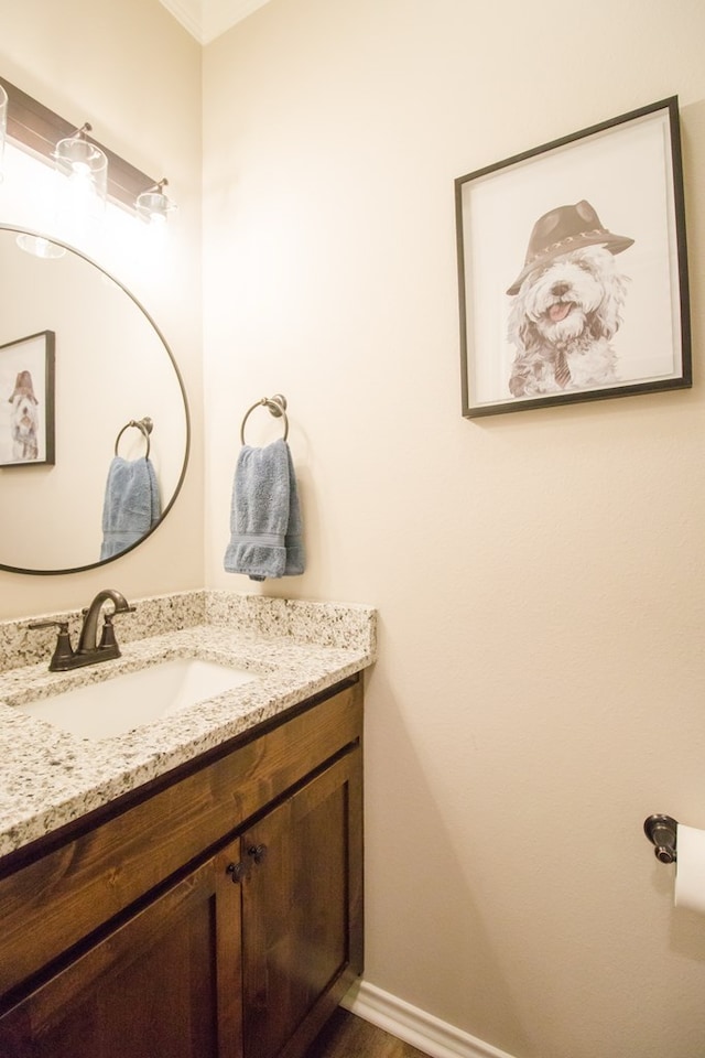 bathroom featuring vanity