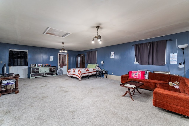 bedroom featuring carpet flooring