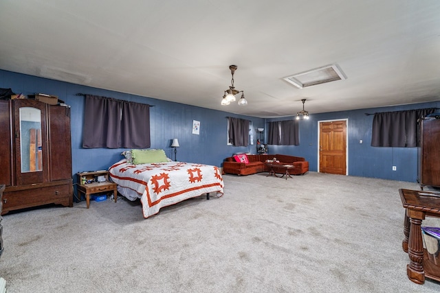 bedroom featuring carpet flooring