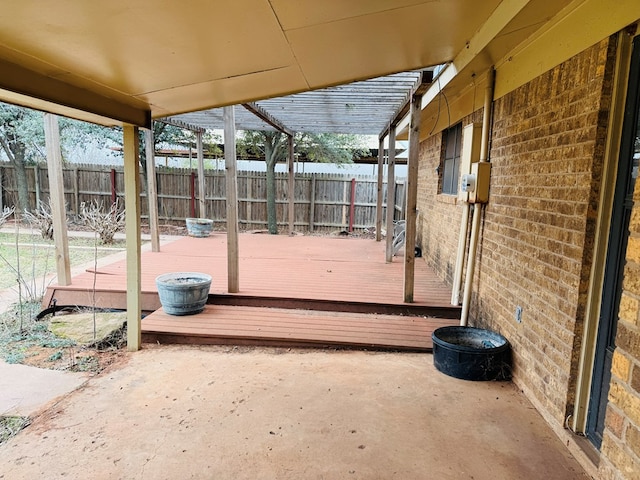 view of wooden terrace