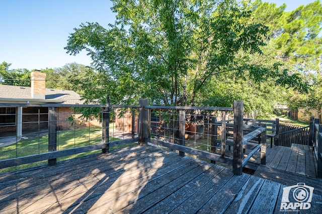 view of wooden deck