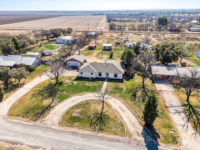 aerial view featuring a rural view