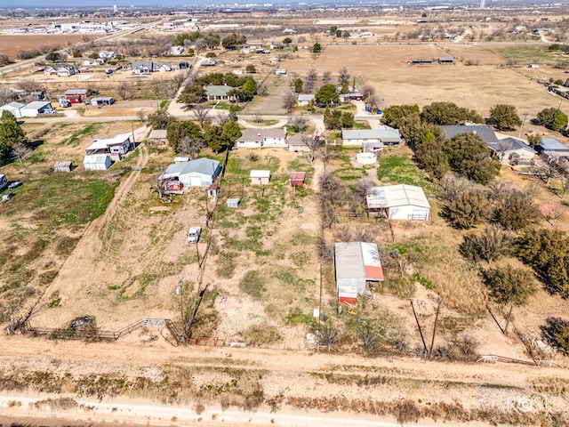 aerial view with a rural view