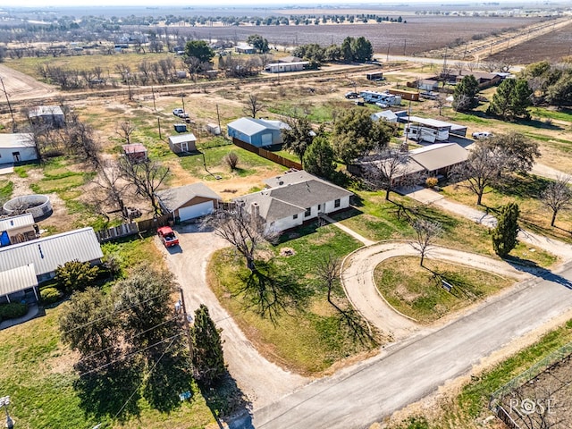 aerial view featuring a rural view