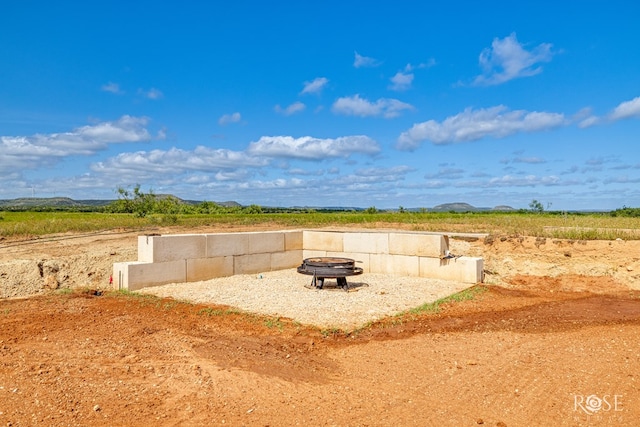 9401 Collett Rd, Robert Lee, TX 76945 - view of yard with a fire pit