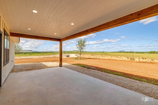 9401 Collett Rd, Robert Lee, TX 76945 - view of patio / terrace with a mountain view and a view of countryside