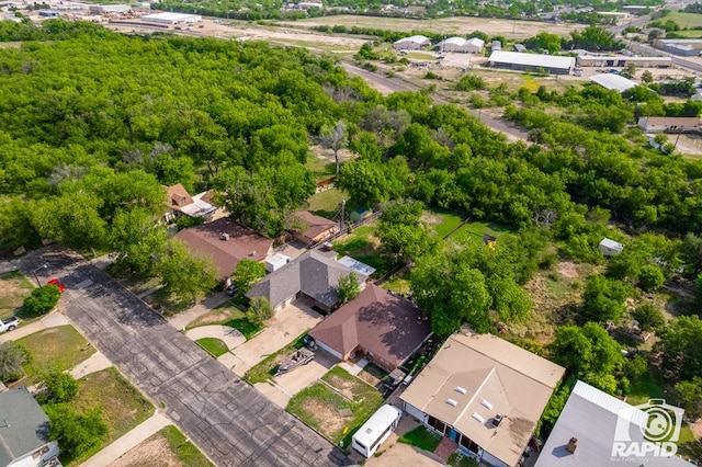 bird's eye view with a residential view