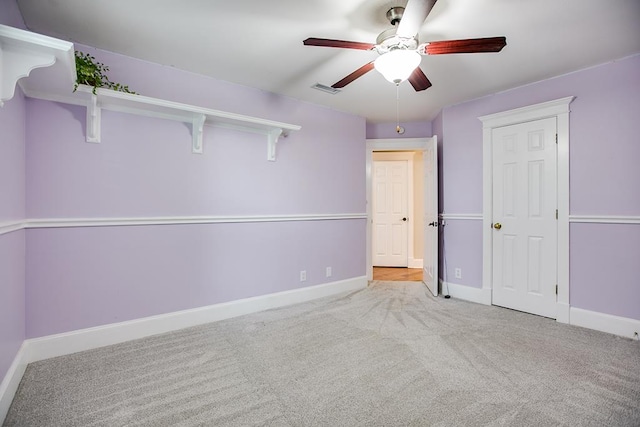 5413 Bent Oak Ct, San Angelo, TX 76904 - unfurnished bedroom featuring baseboards, carpet floors, and a ceiling fan