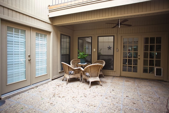 5114 Fairway Dr, San Angelo, TX 76904 - view of patio with french doors and a ceiling fan