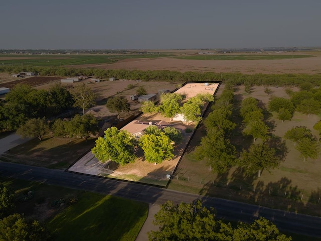 aerial view with a rural view