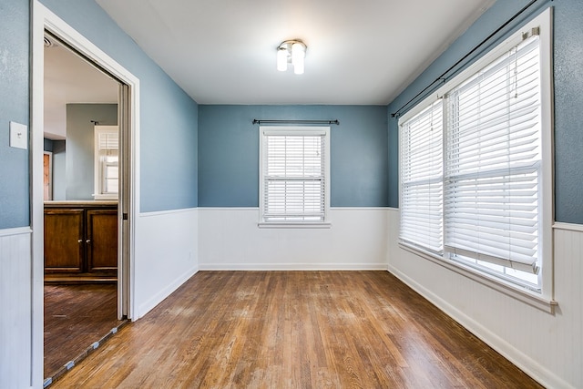 empty room featuring light hardwood / wood-style floors