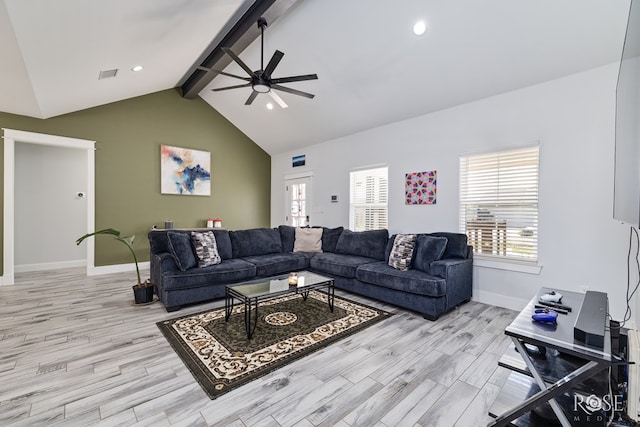 2846 Ricks Dr, San Angelo, TX 76905 - living area with a ceiling fan, light wood finished floors, and recessed lighting