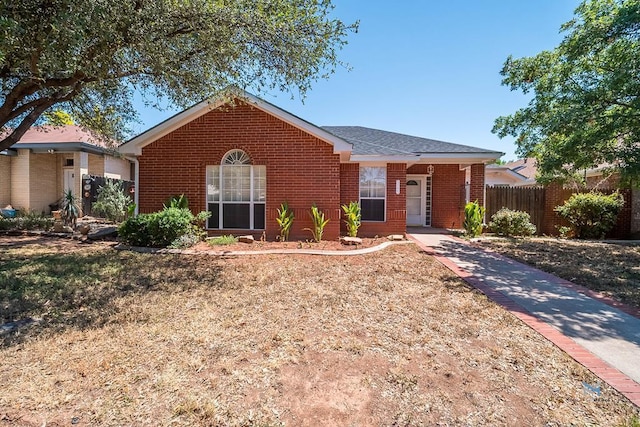 view of ranch-style house