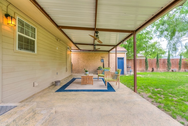 view of patio with fence
