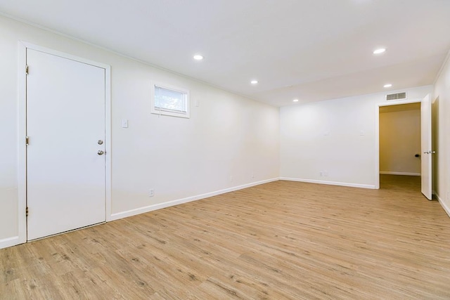 326 River Oaks St, San Angelo, TX 76903 - unfurnished room featuring light wood-type flooring, recessed lighting, and baseboards