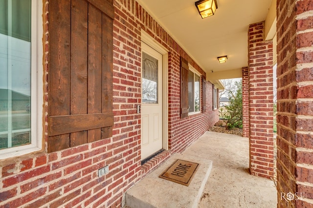 view of patio with a porch